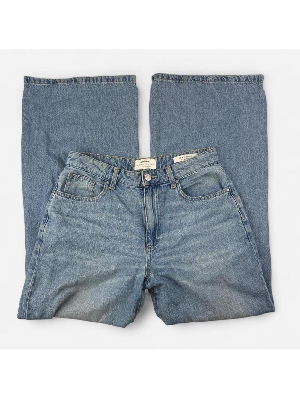 Cotton On Light Wash Relaxed Wide Leg Jeans